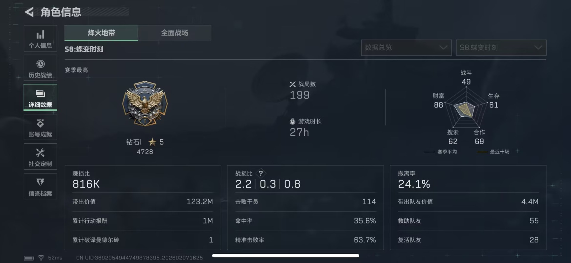 SJZQM458295三角洲行动账号详情图5