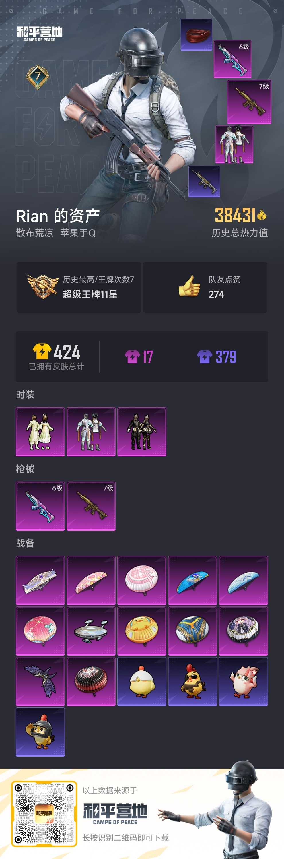 HPQM478842和平精英账号详情图7