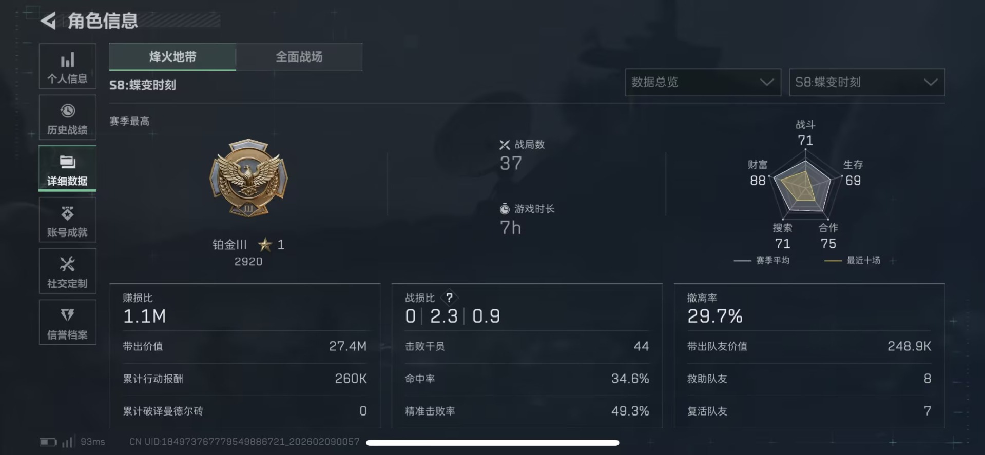 SJZQM441874三角洲行动账号详情图5