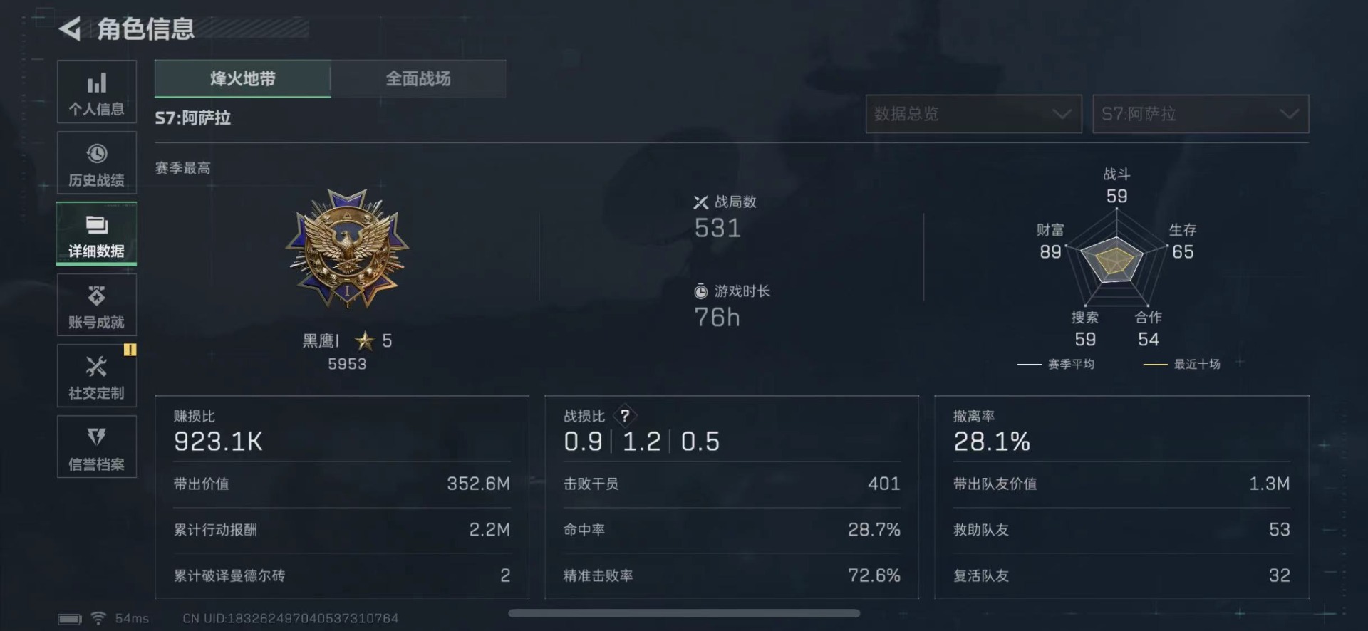 SJZCMW442542三角洲行动账号详情图3