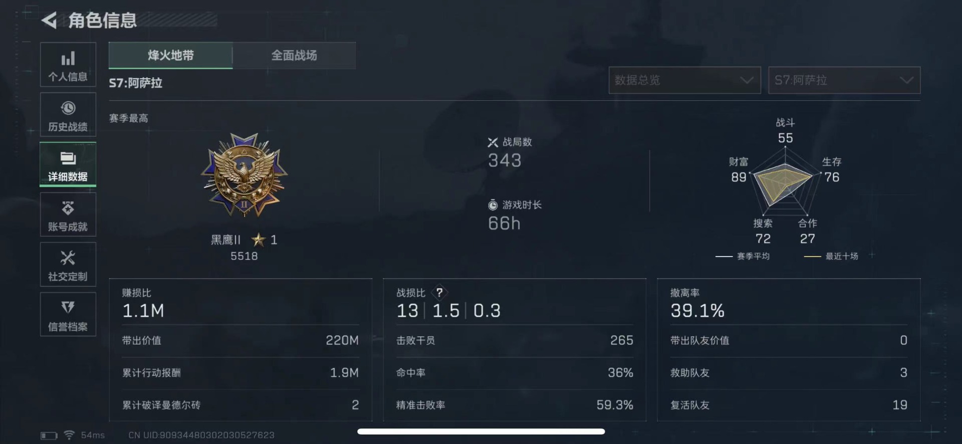 SJZCMW459401三角洲行动账号详情图3