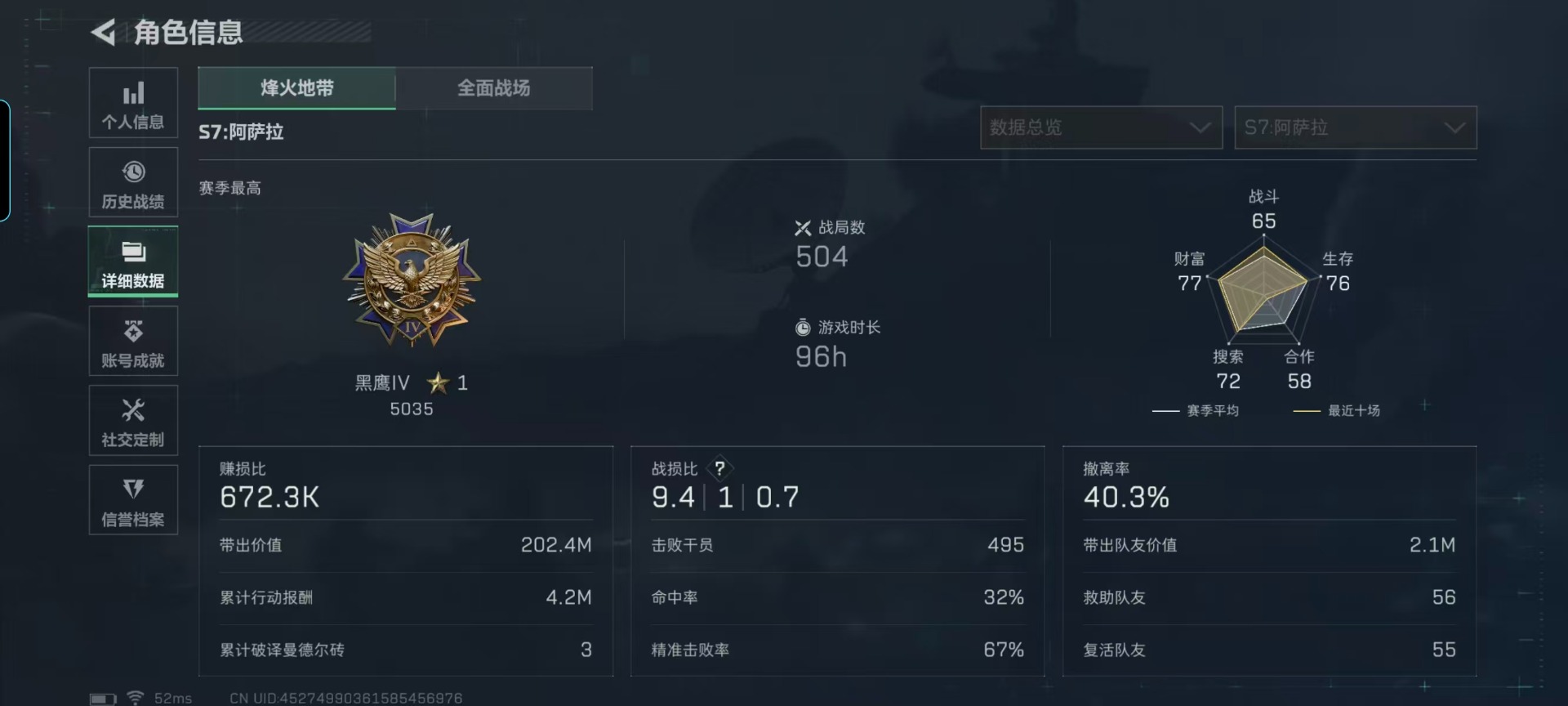 SJZCMW459409三角洲行动账号详情图4