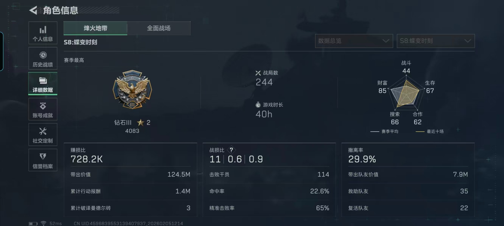 SJZQM456917三角洲行动账号详情图26