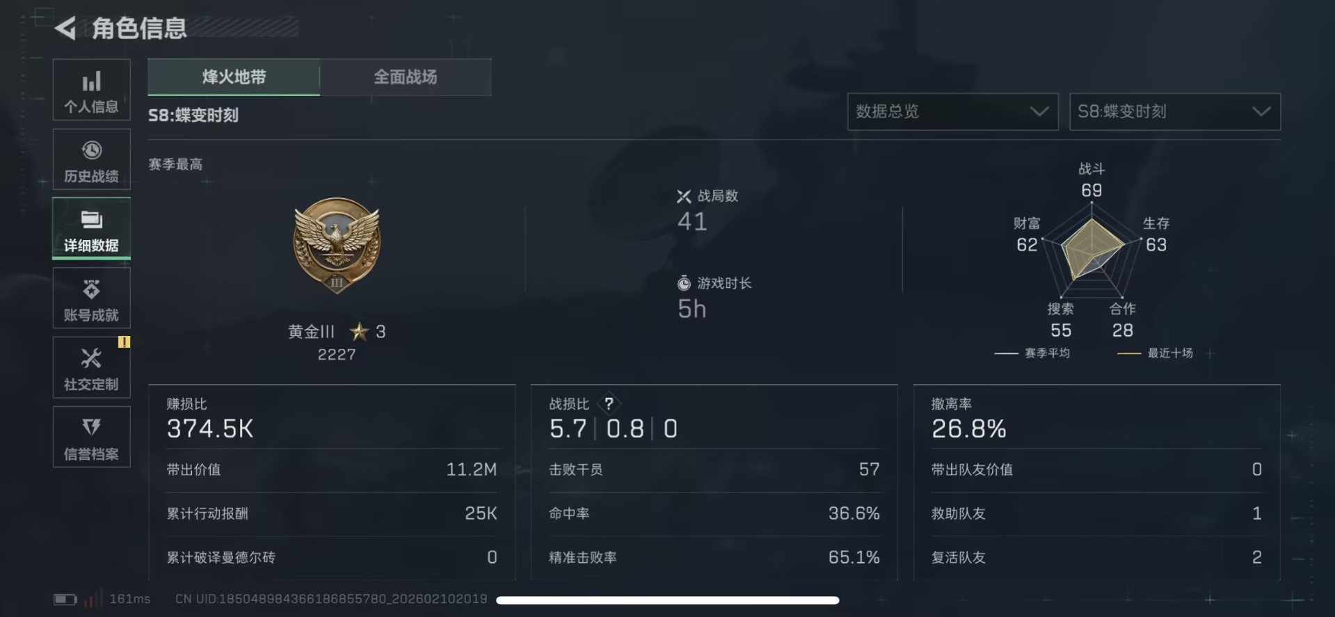 SJZCMW443755三角洲行动账号详情图4