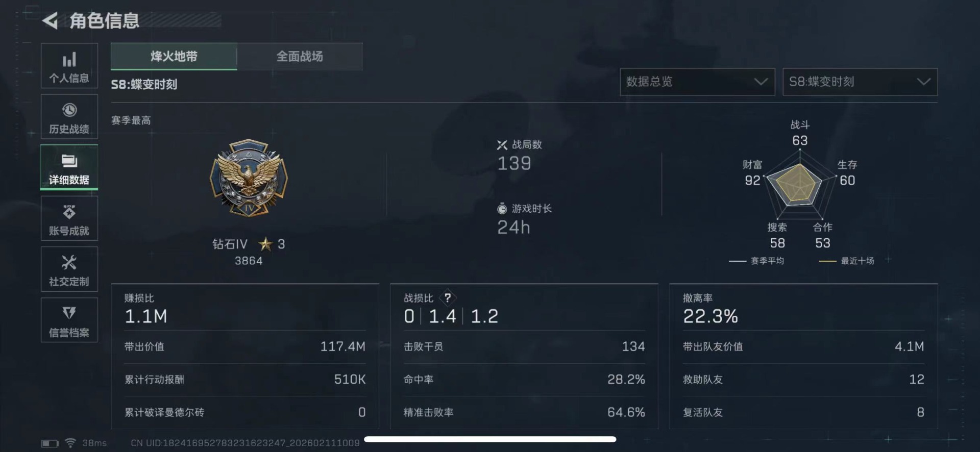 SJZCMW458536三角洲行动账号详情图4