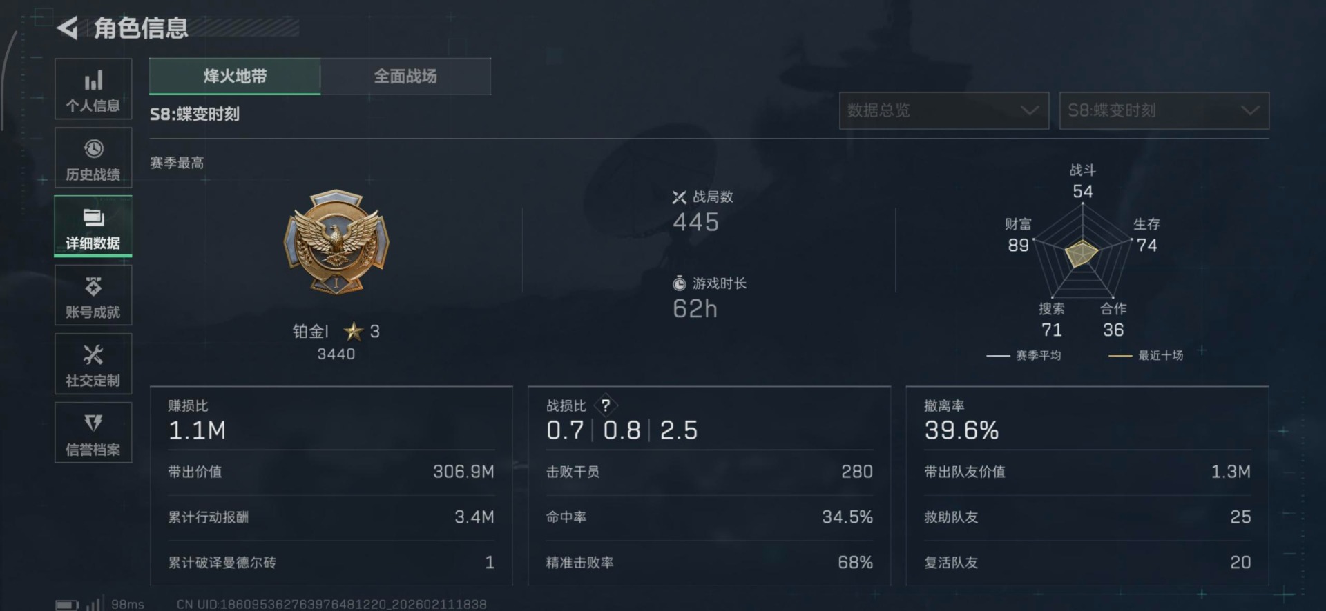 SJZQM456291三角洲行动账号详情图8