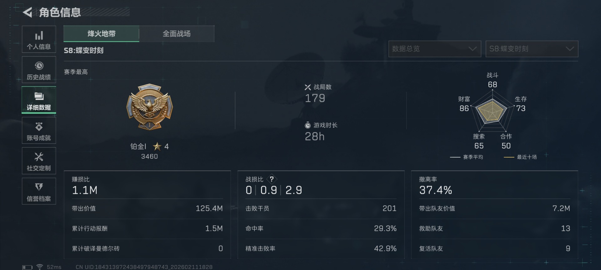 SJZCMW444374三角洲行动账号详情图4