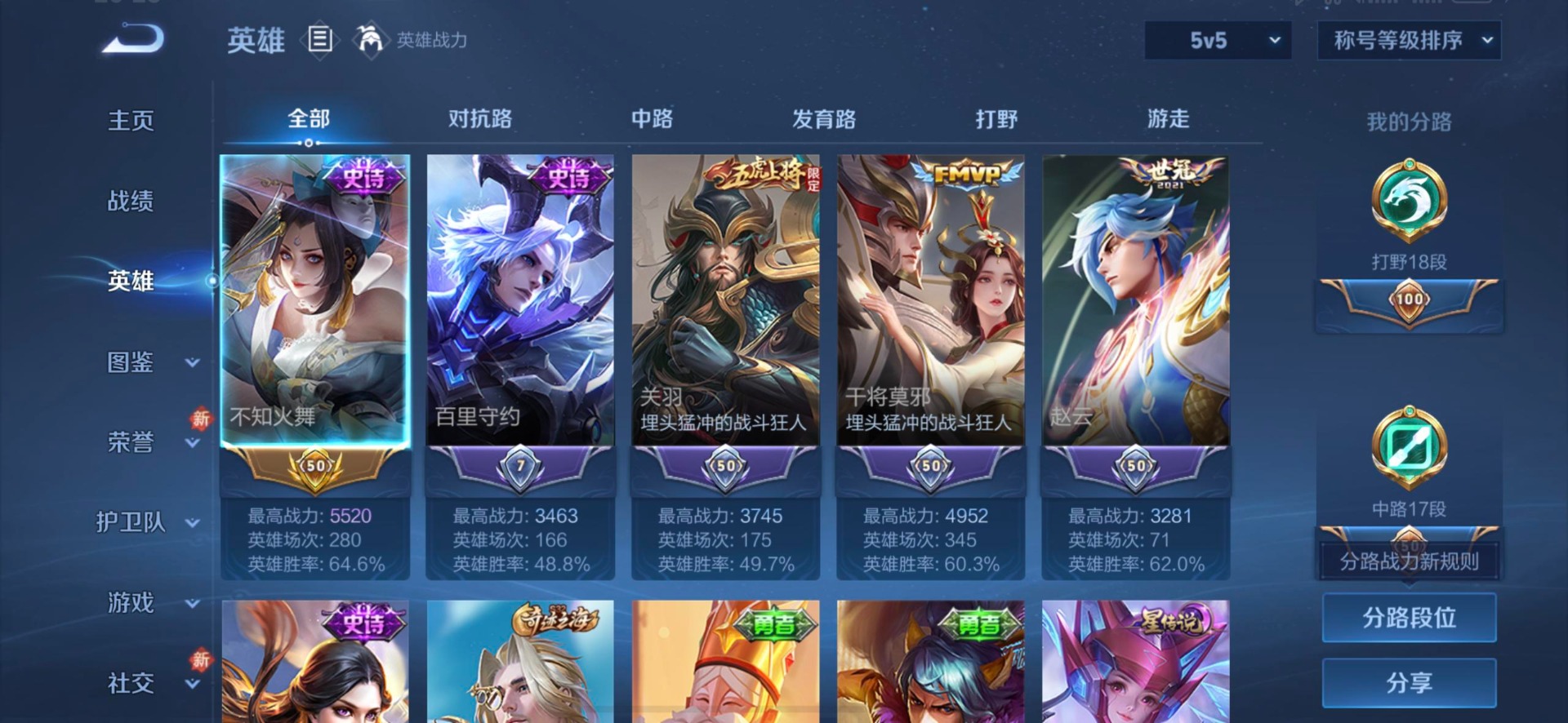 WZQM4197660王者荣耀账号详情图5