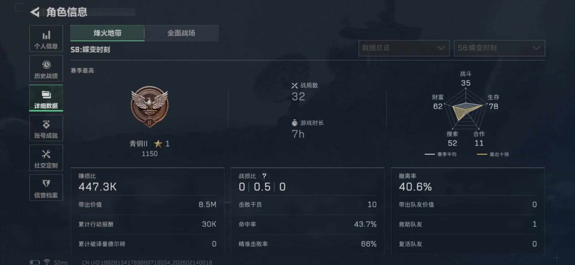 SJZQM457537三角洲行动账号详情图5