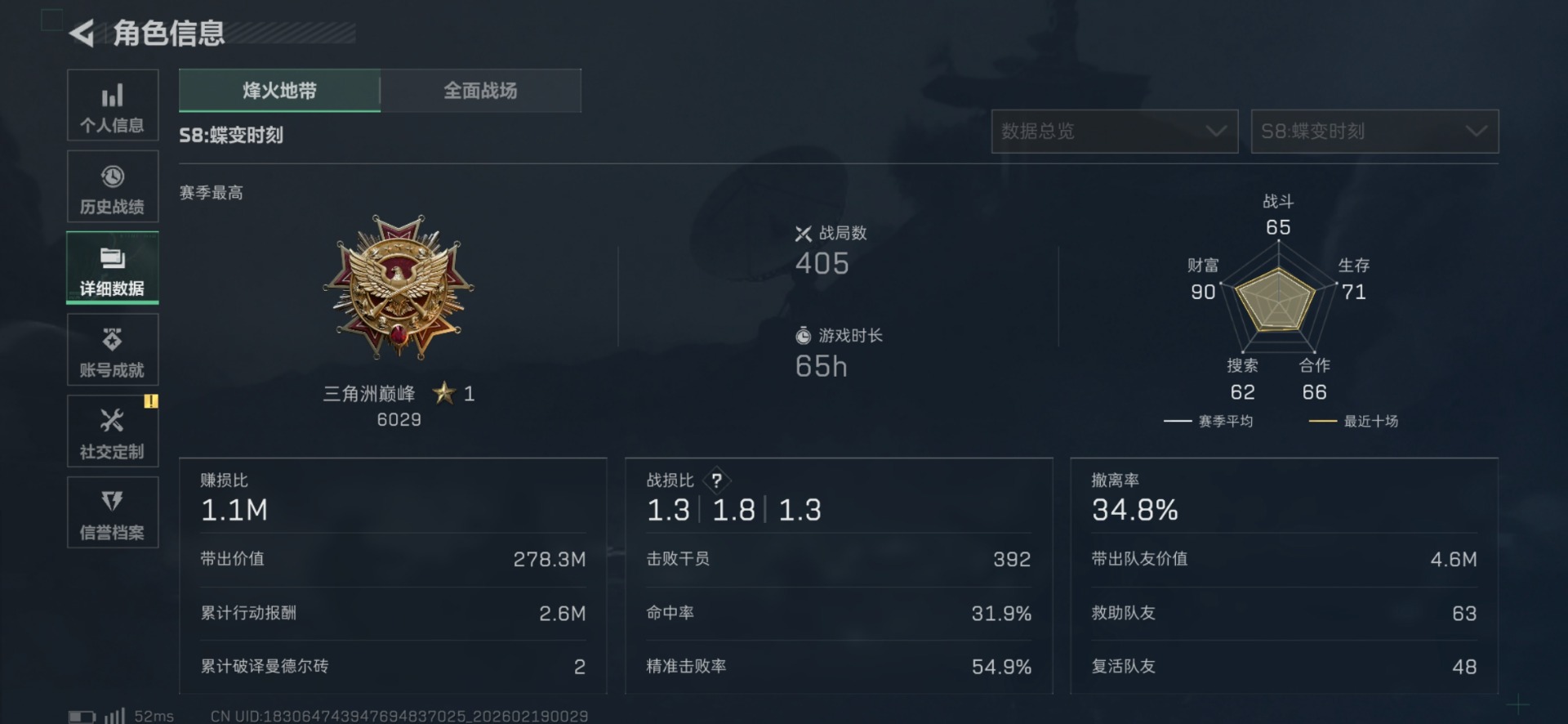 SJZQM449475三角洲行动账号详情图5