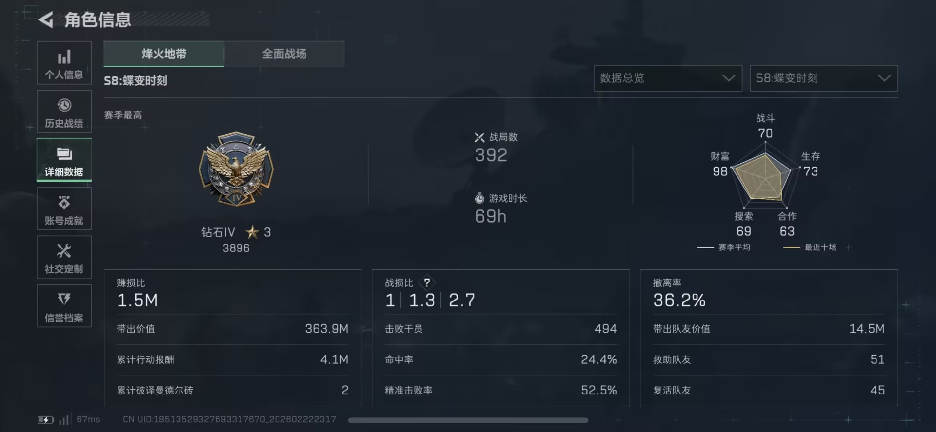 SJZQM458633三角洲行动账号详情图31