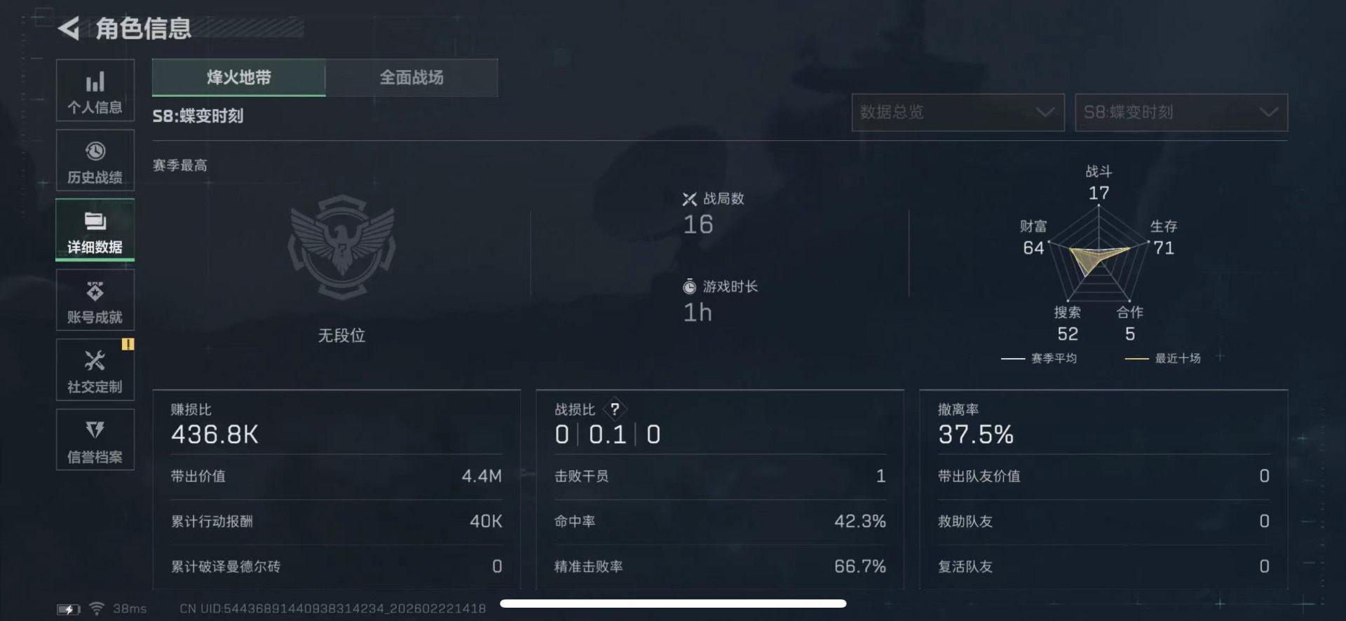 SJZCMW461843三角洲行动账号详情图3 SJZCMW461843三角洲行动账号详情图3