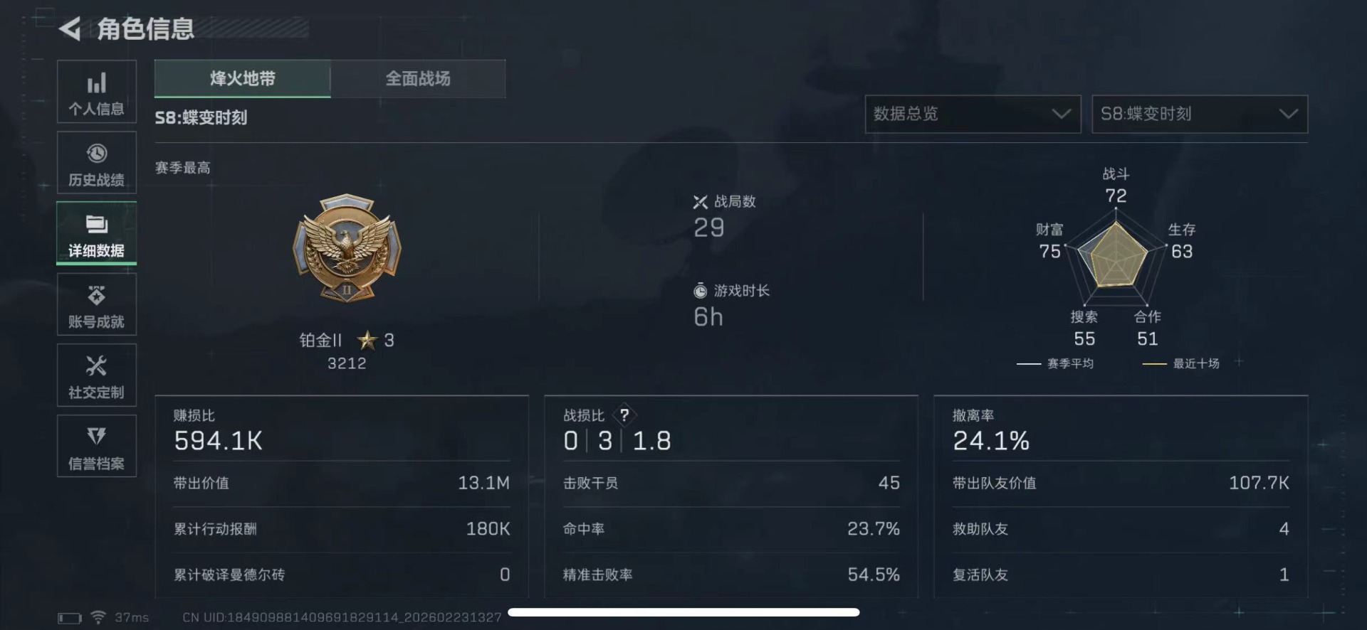 SJZQM454261三角洲行动账号详情图5