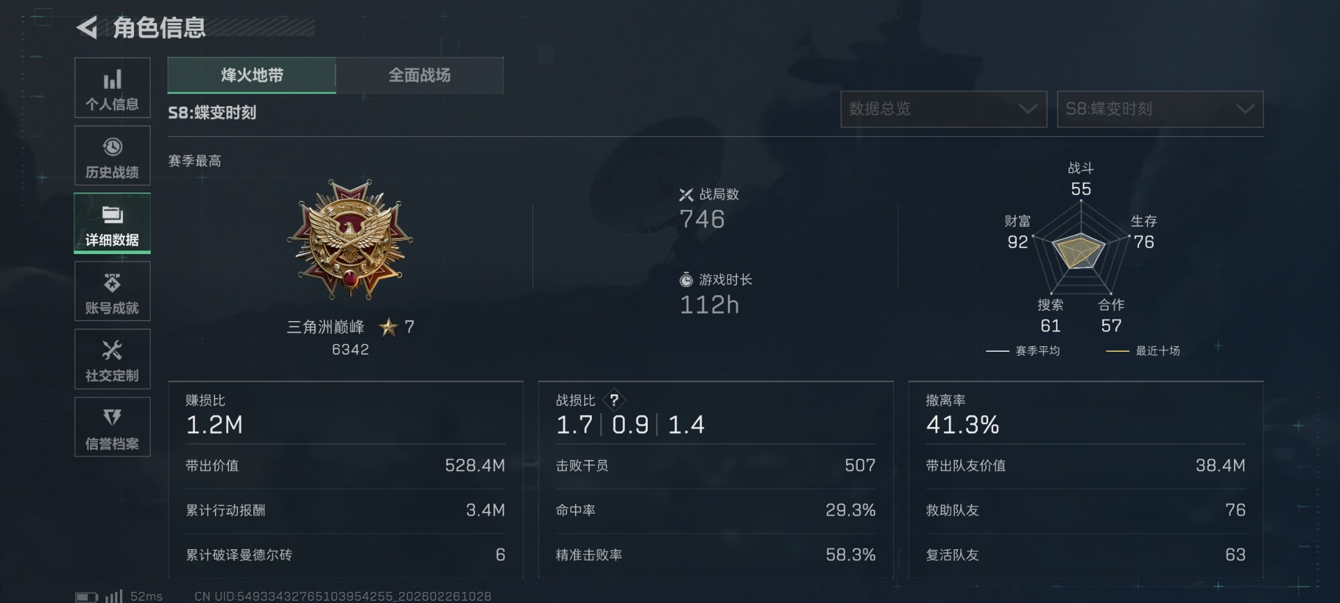 SJZQM454513三角洲行动账号详情图5