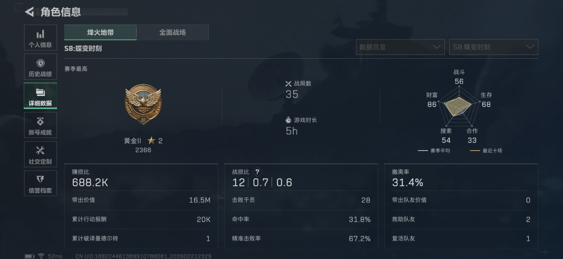 SJZQM454554三角洲行动账号详情图5