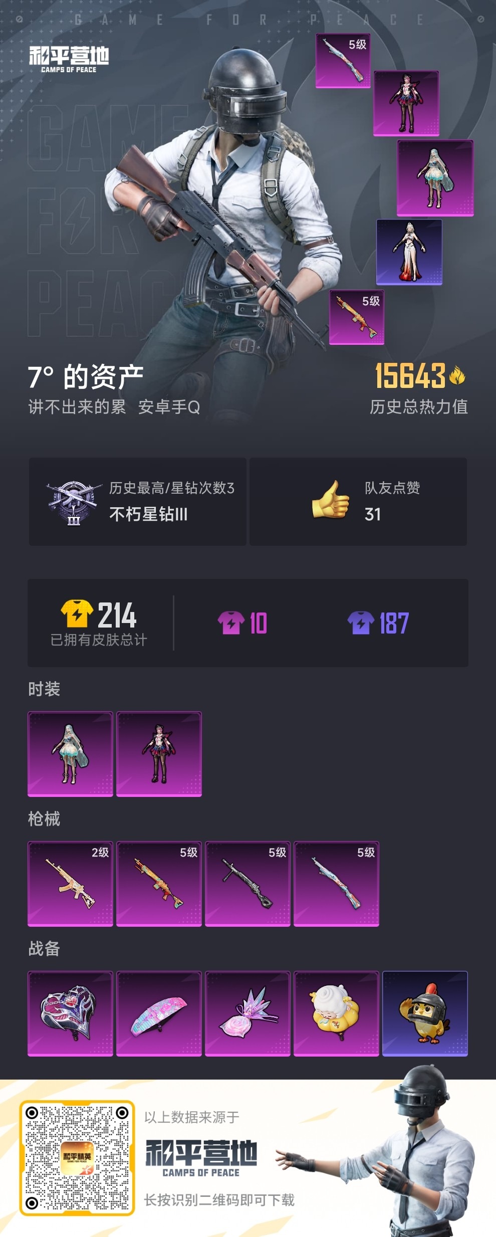 HPQM4105110和平精英账号详情图5