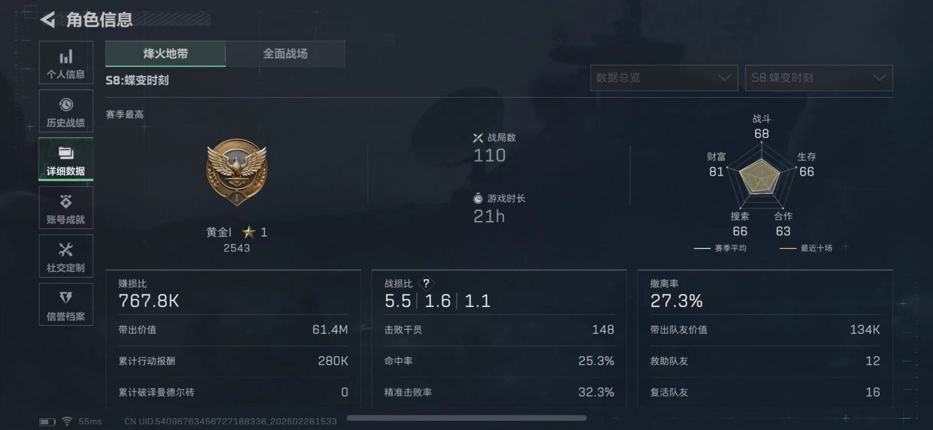 SJZCMW459025三角洲行动账号详情图4