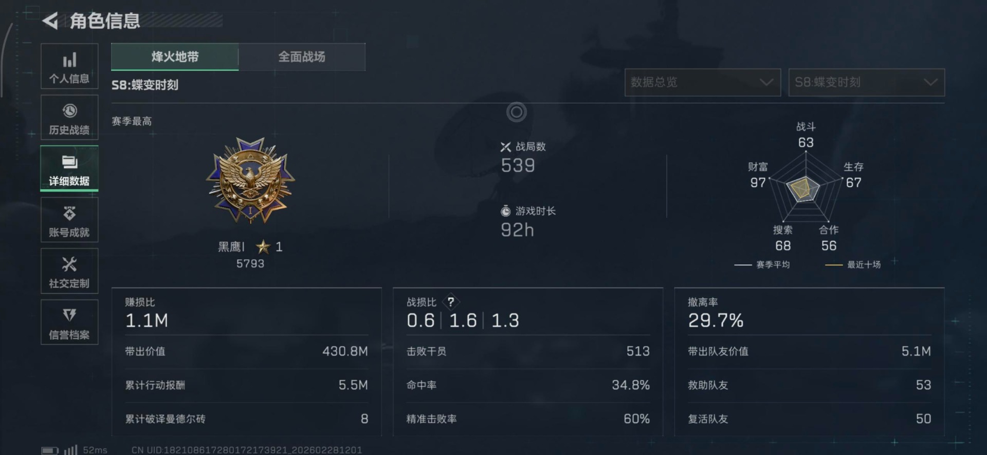 SJZCMW459193三角洲行动账号详情图5