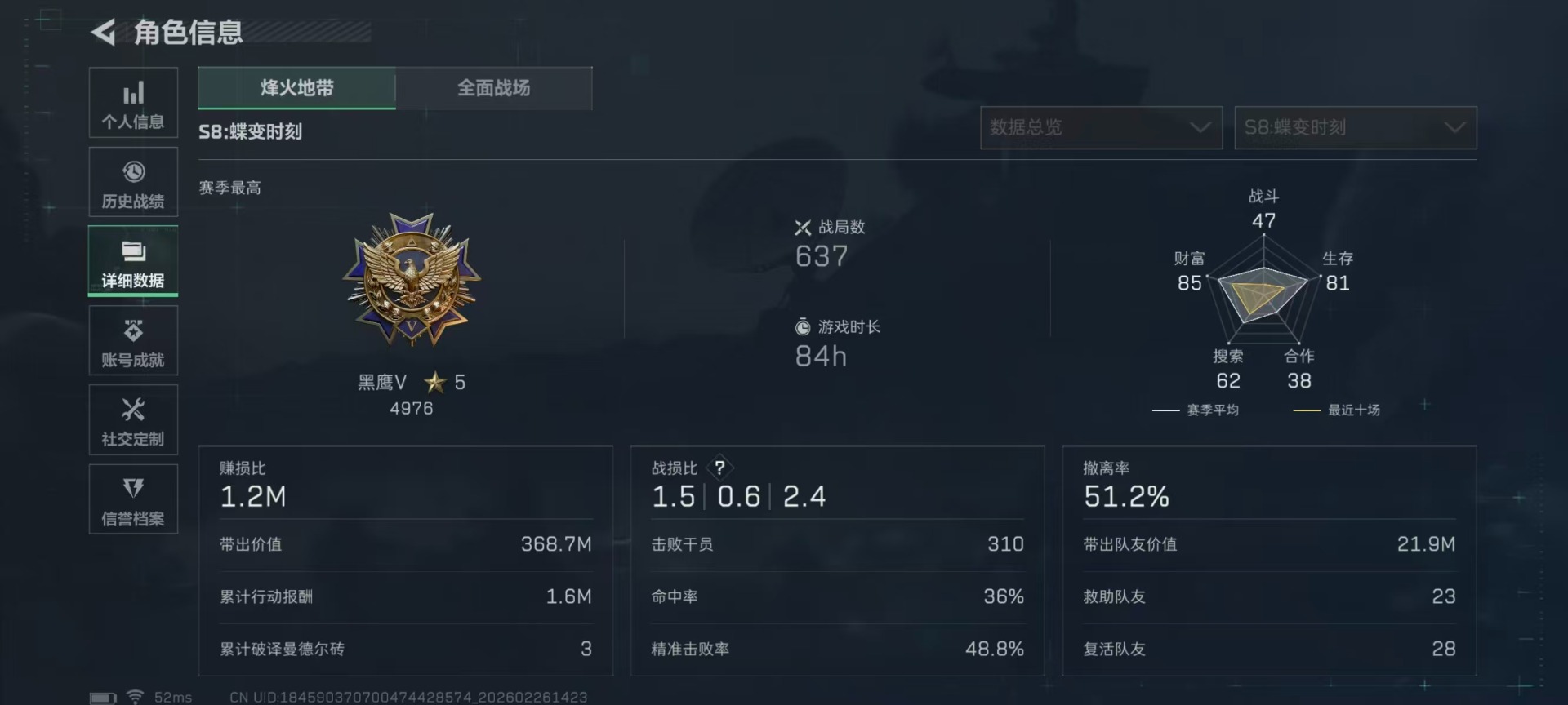 SJZQM456817三角洲行动账号详情图16