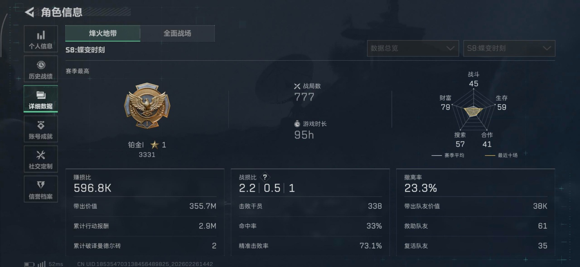 SJZCMW459283三角洲行动账号详情图22