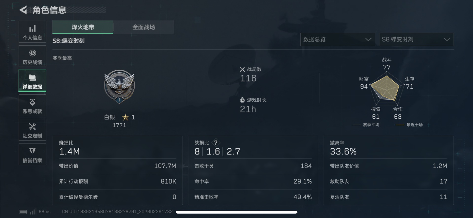 SJZCMW459302三角洲行动账号详情图4 SJZCMW459302三角洲行动账号详情图4