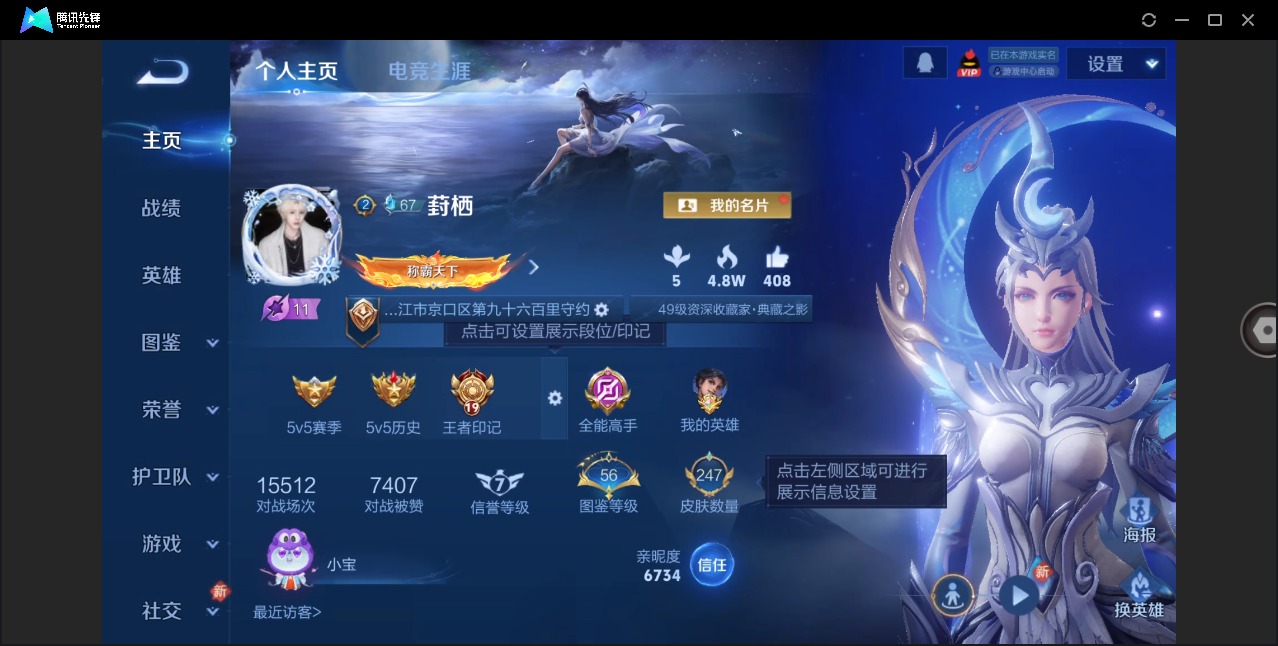 WZQM4212328王者荣耀账号详情图4