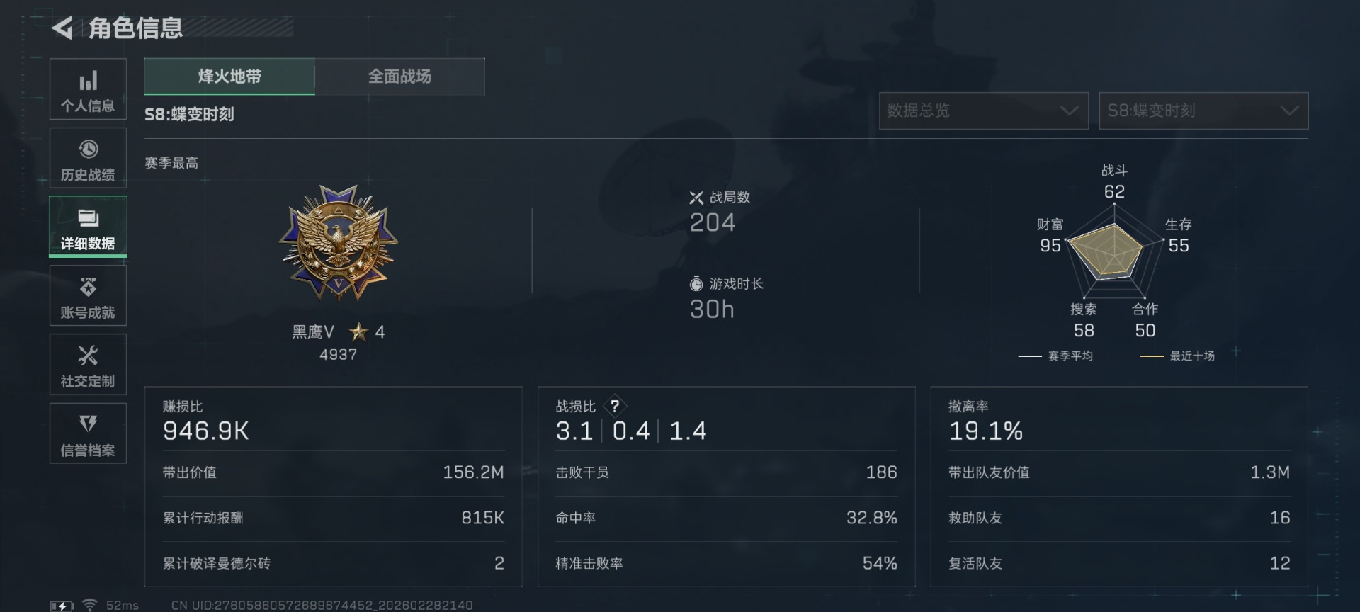 SJZQM458165三角洲行动账号详情图5