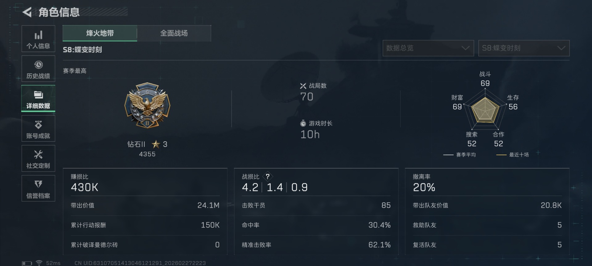 SJZQM485501三角洲行动账号详情图5