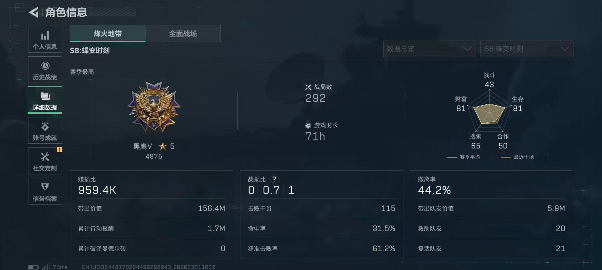 SJZQM459077三角洲行动账号详情图24