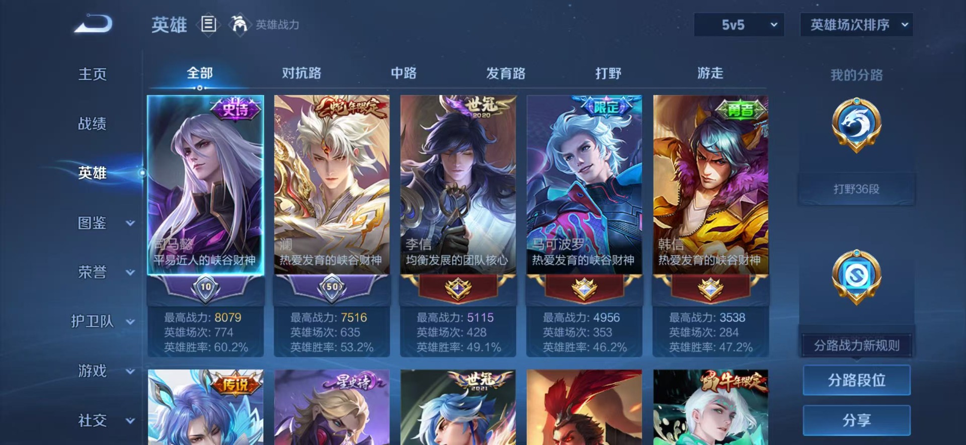 WZQM4202090王者荣耀账号详情图15