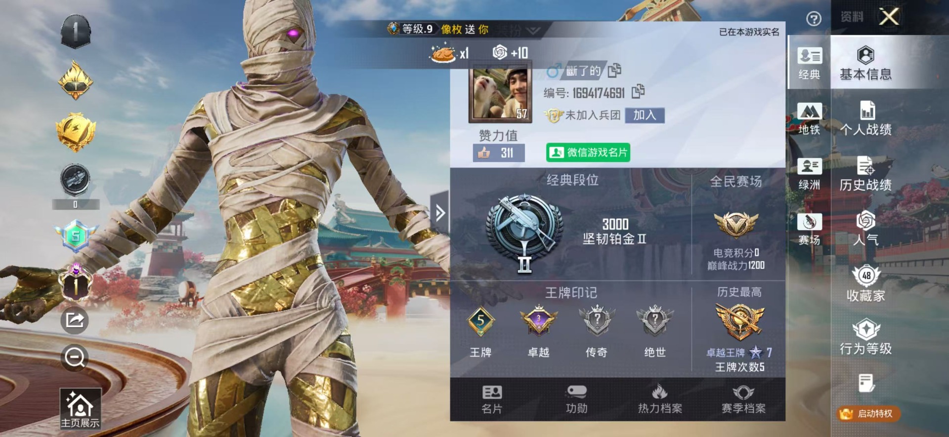 HPCMW4116672和平精英账号详情图5