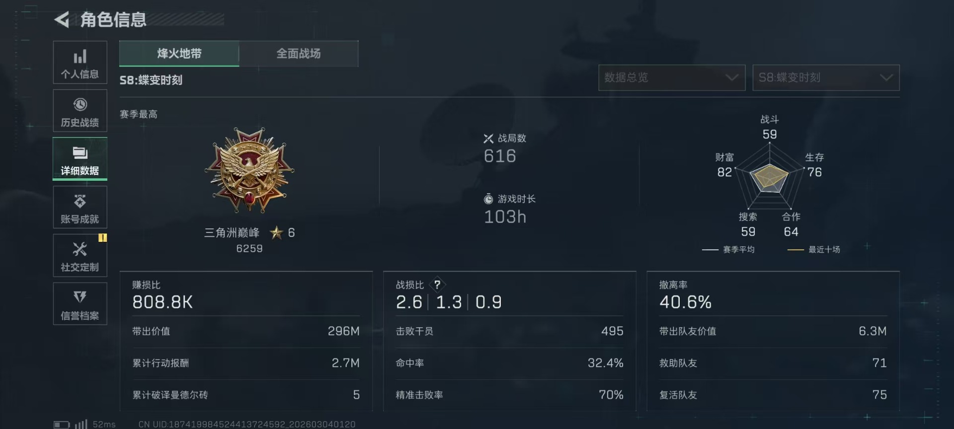 SJZQM467931三角洲行动账号详情图41