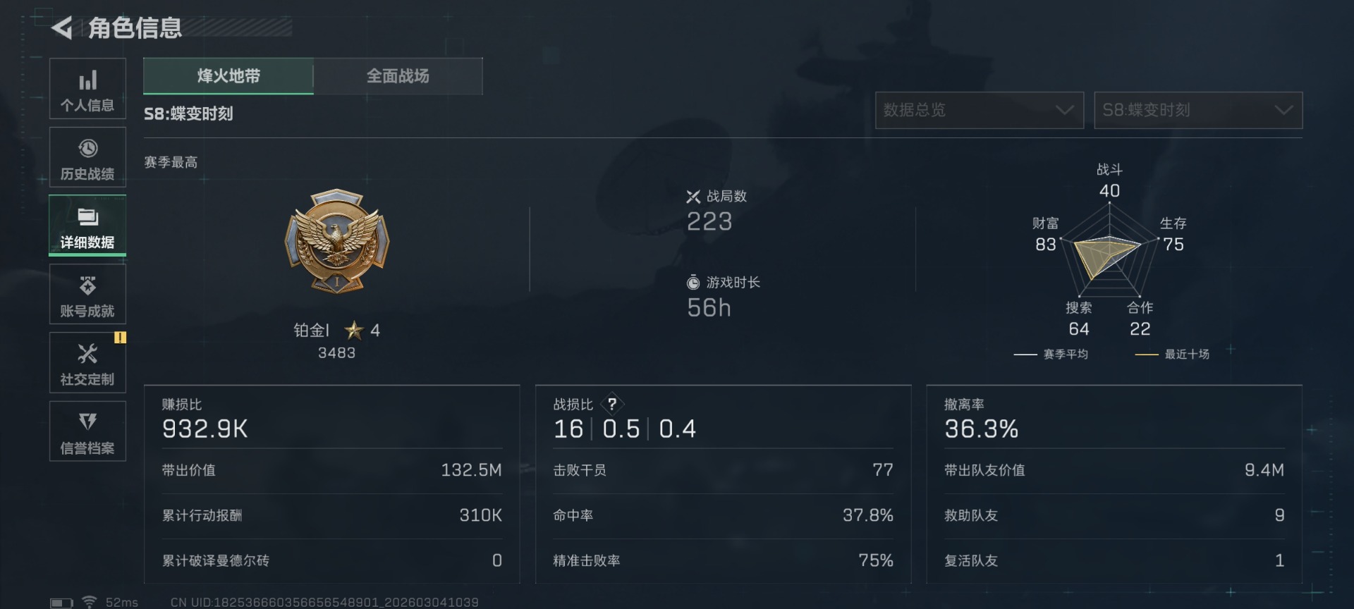 SJZQM468435三角洲行动账号详情图5