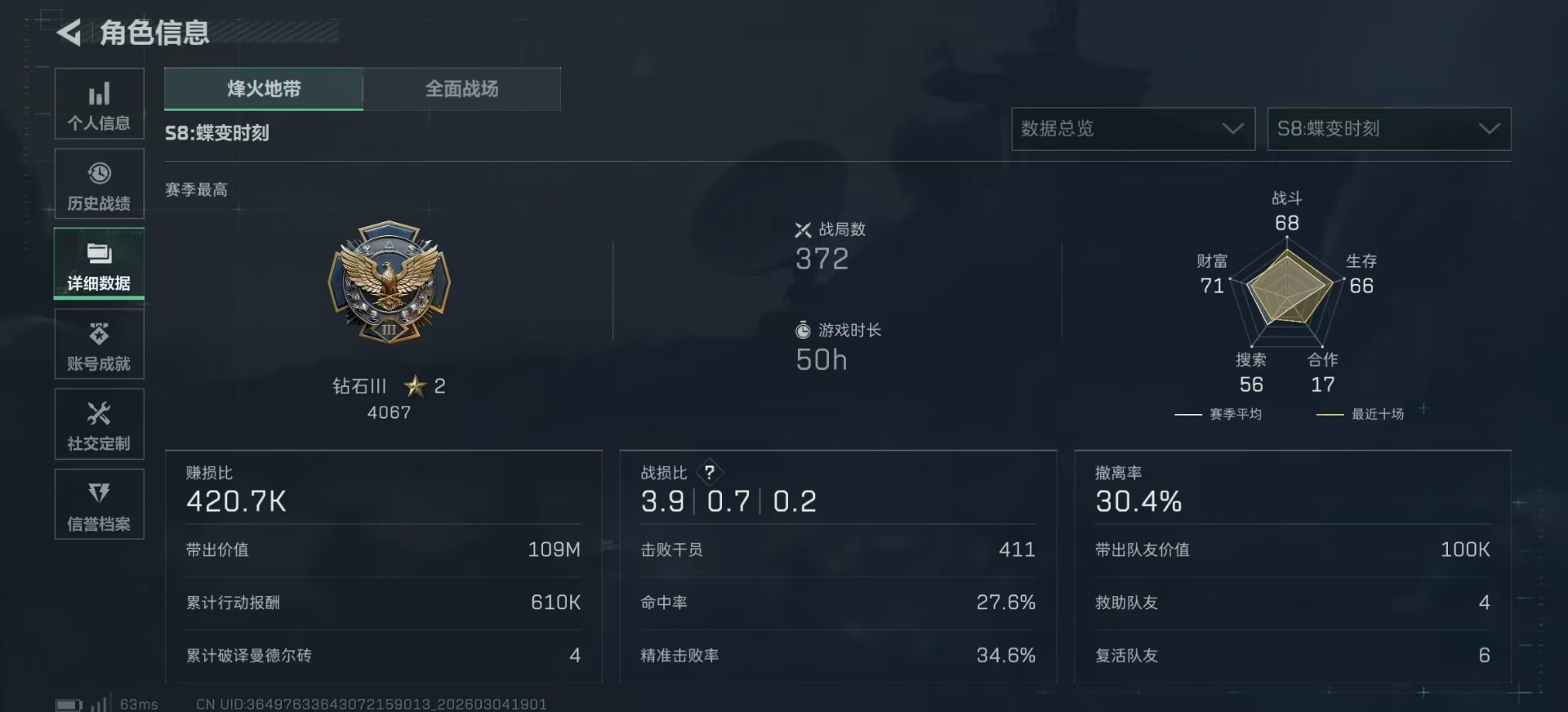 SJZQM469061三角洲行动账号详情图5