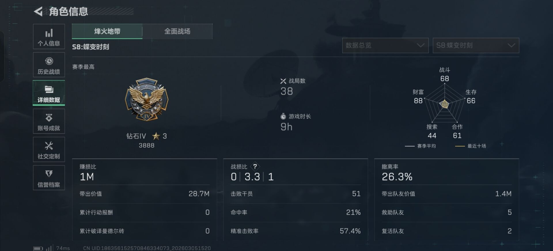 SJZCMW466527三角洲行动账号详情图11 SJZCMW466527三角洲行动账号详情图11