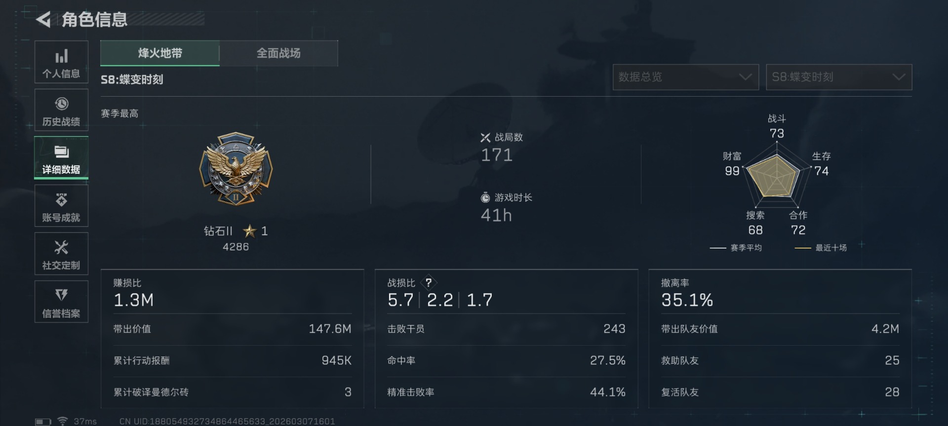 SJZQM472446三角洲行动账号详情图5