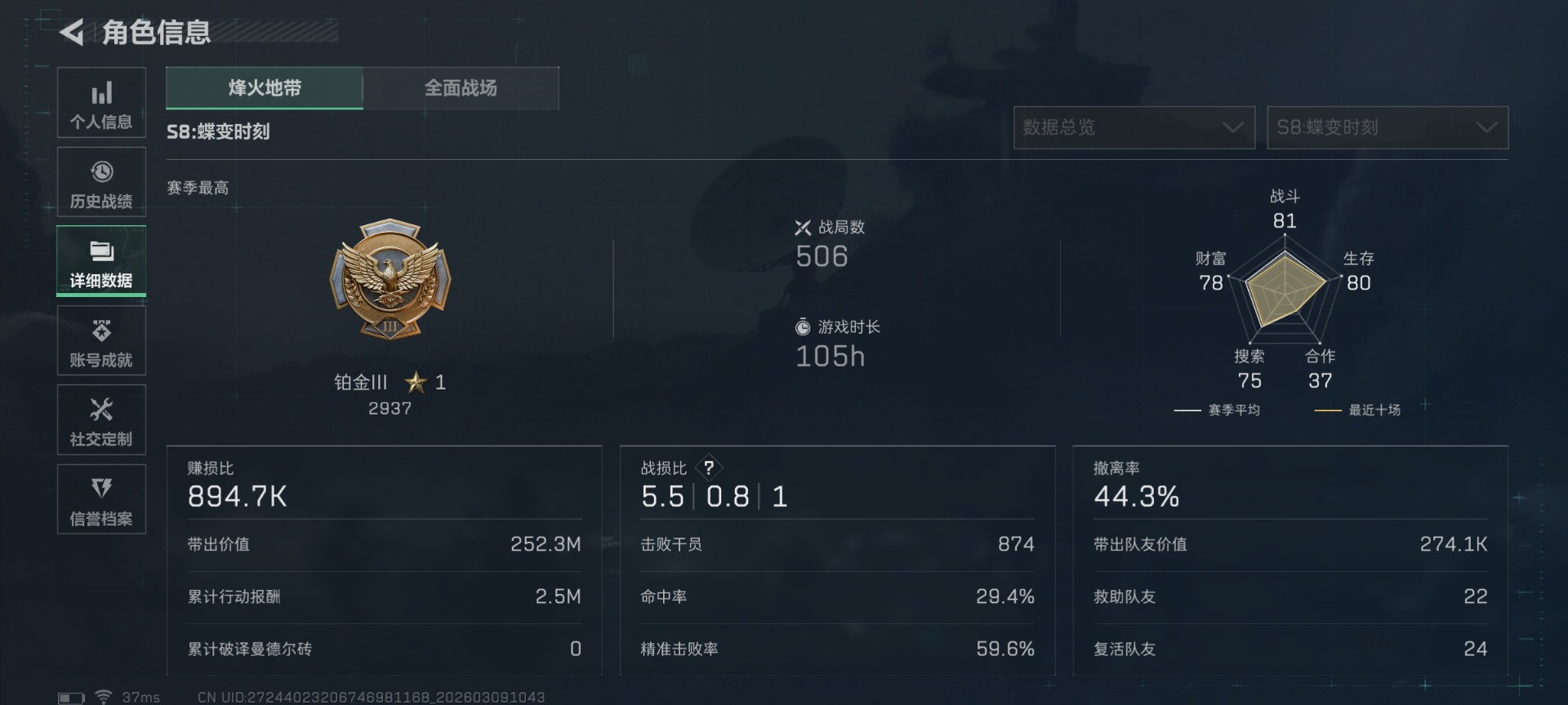 SJZCMW469681三角洲行动账号详情图4 SJZCMW469681三角洲行动账号详情图4