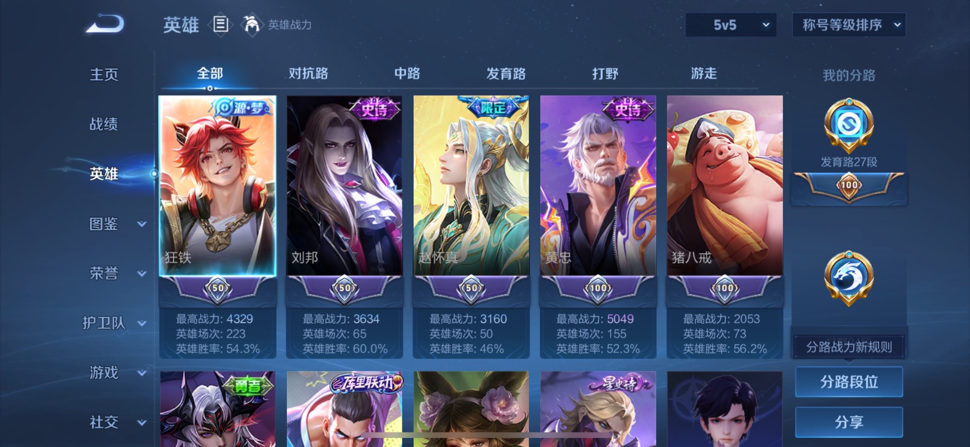 WZQM4249021王者荣耀账号详情图5