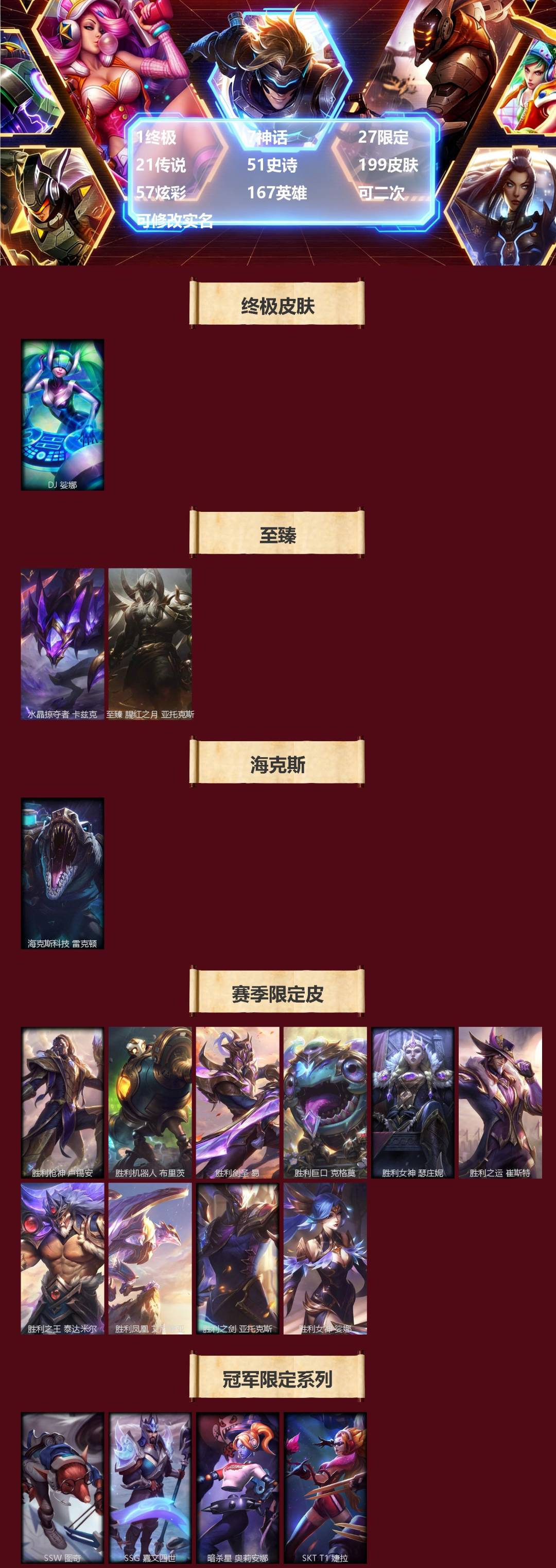 LOLLX423298英雄联盟账号详情图2