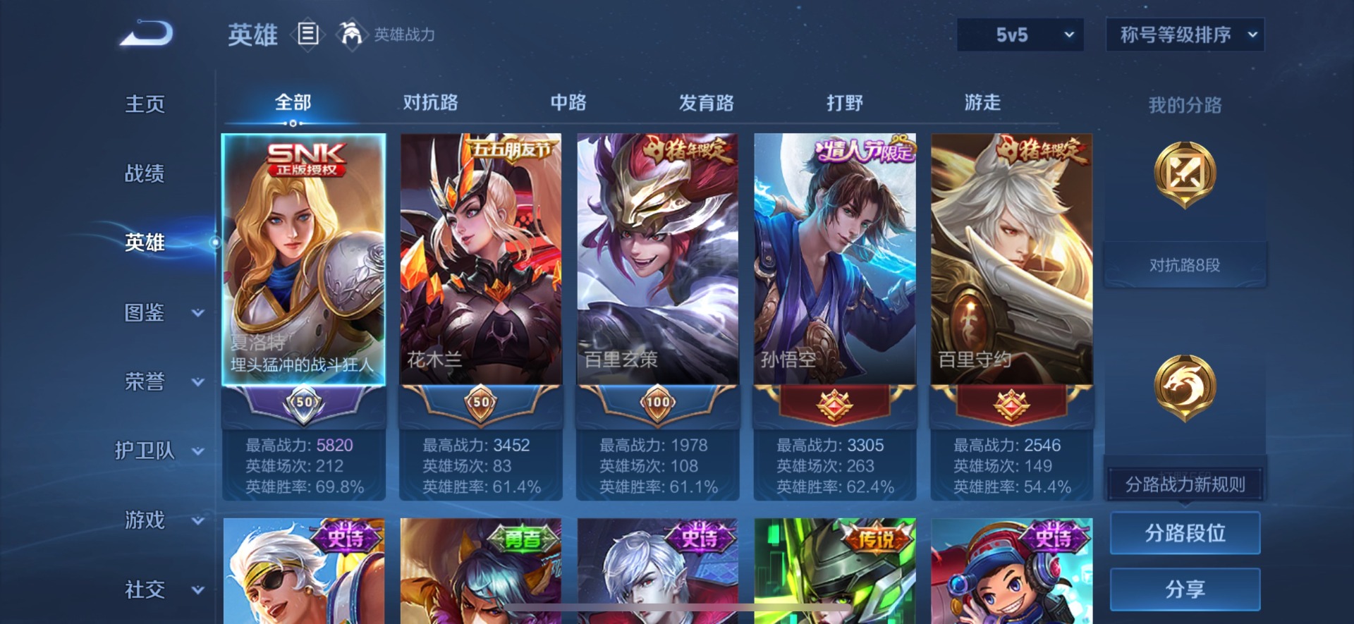 WZQM4252796王者荣耀账号详情图4