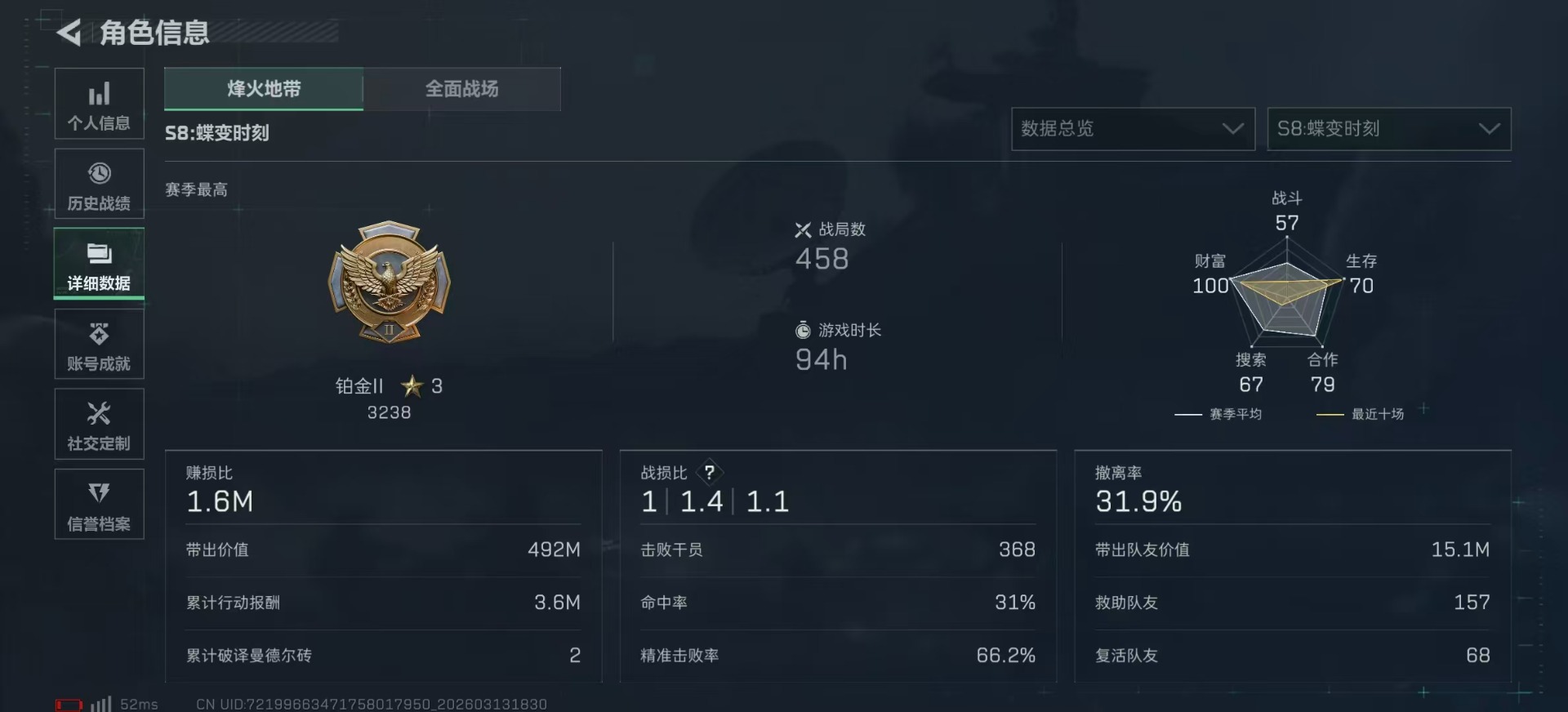 SJZQM485289三角洲行动账号详情图5