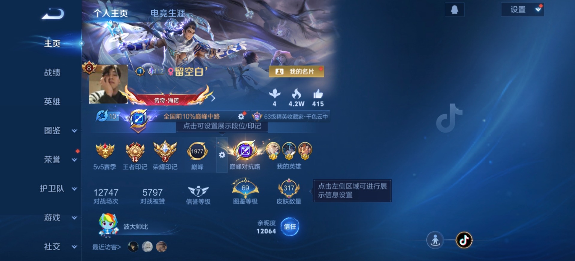 WZLX4235455王者荣耀账号详情图3