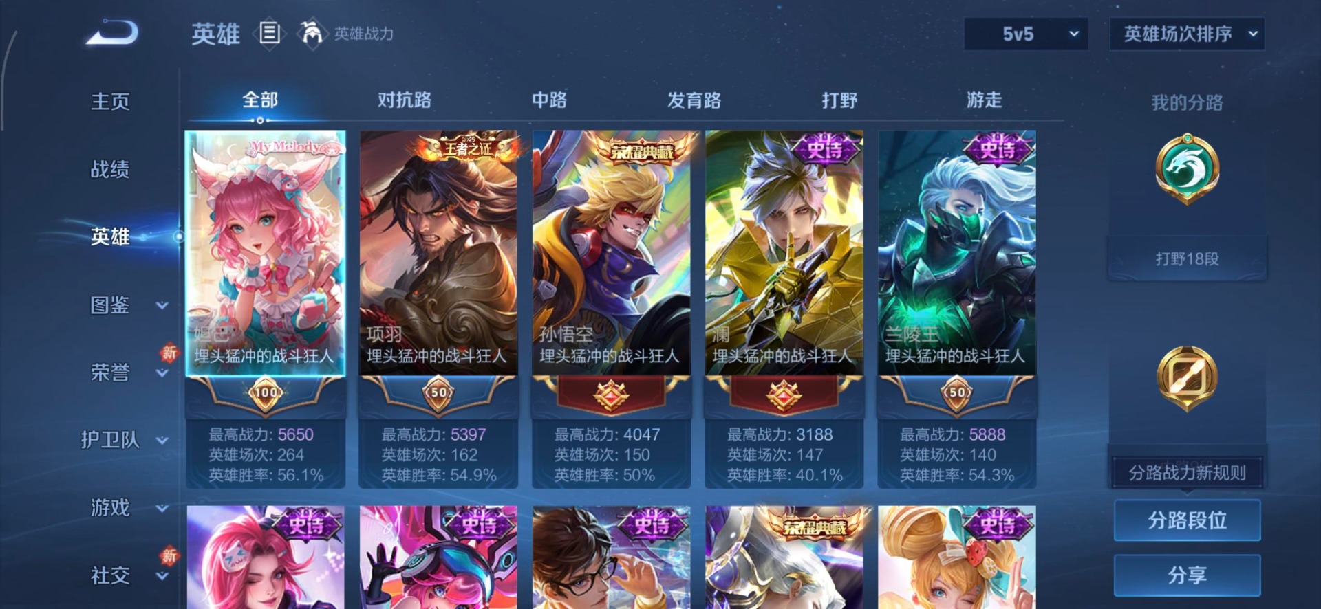 WZLX4266405王者荣耀账号详情图5 WZLX4266405王者荣耀账号详情图5