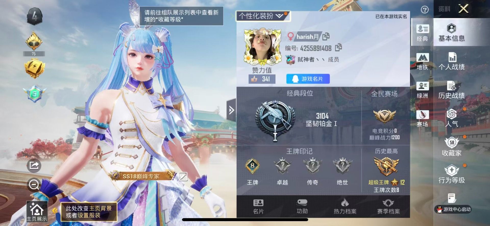 HPLX4132262和平精英账号详情图6