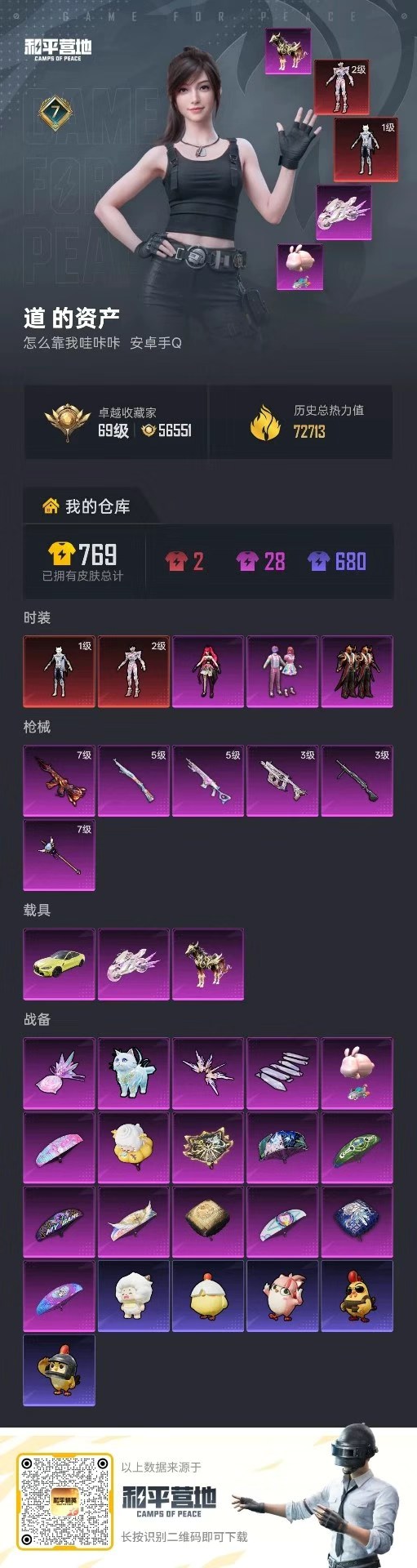 HPQM4140114和平精英账号详情图3