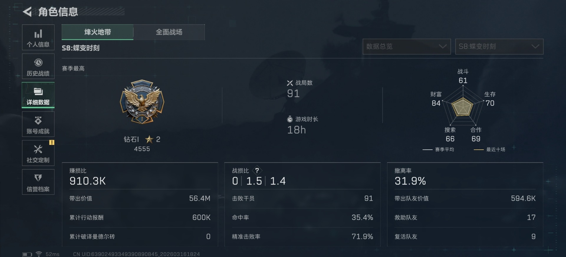 SJZQM474156三角洲行动账号详情图11