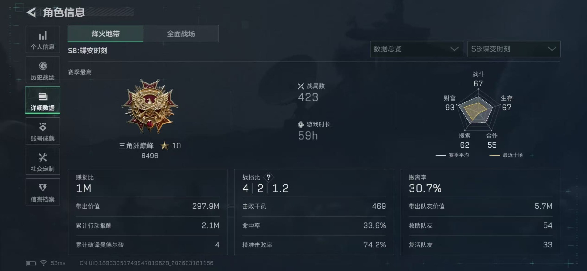 SJZQM475846三角洲行动账号详情图4