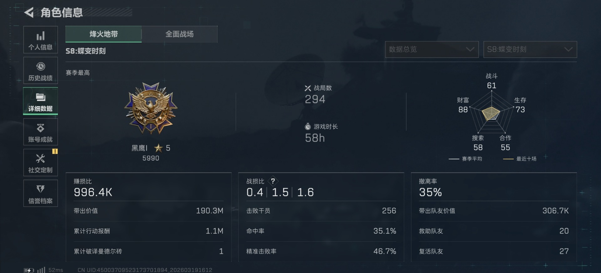 SJZCMW481236三角洲行动账号详情图4