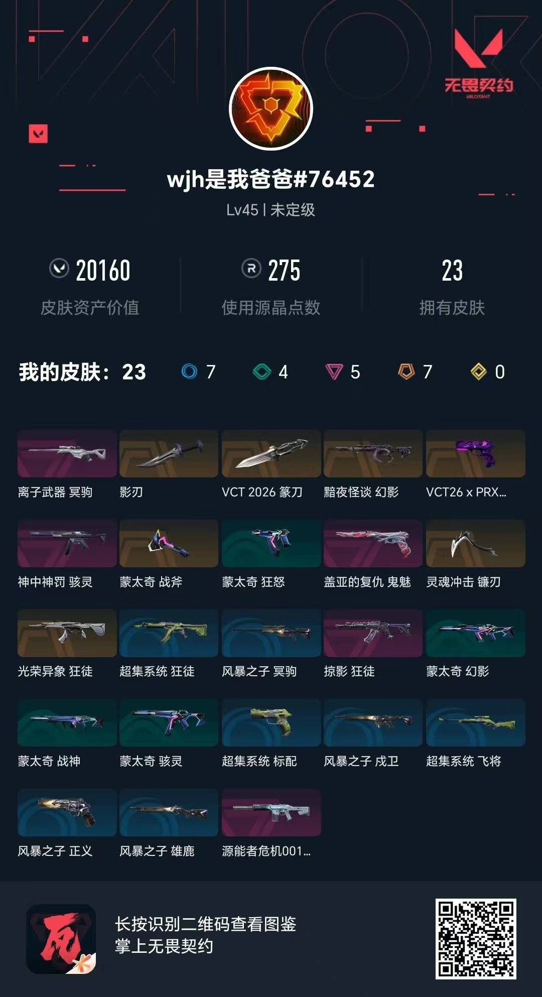 WWQQM426119无畏契约账号详情图8