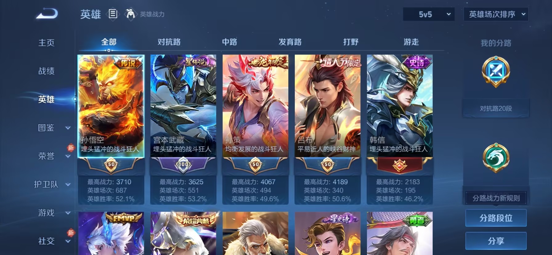 WZQM4274095王者荣耀账号详情图5